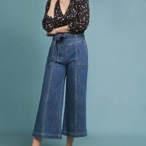 Anthropologie Pilcro Ultra High-Rise Cropped Wide-Leg Jeans